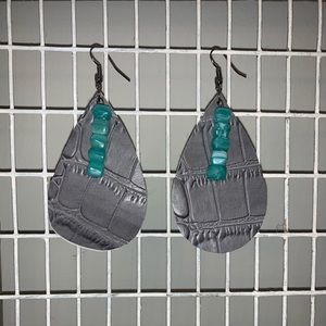 Faux leather earrings